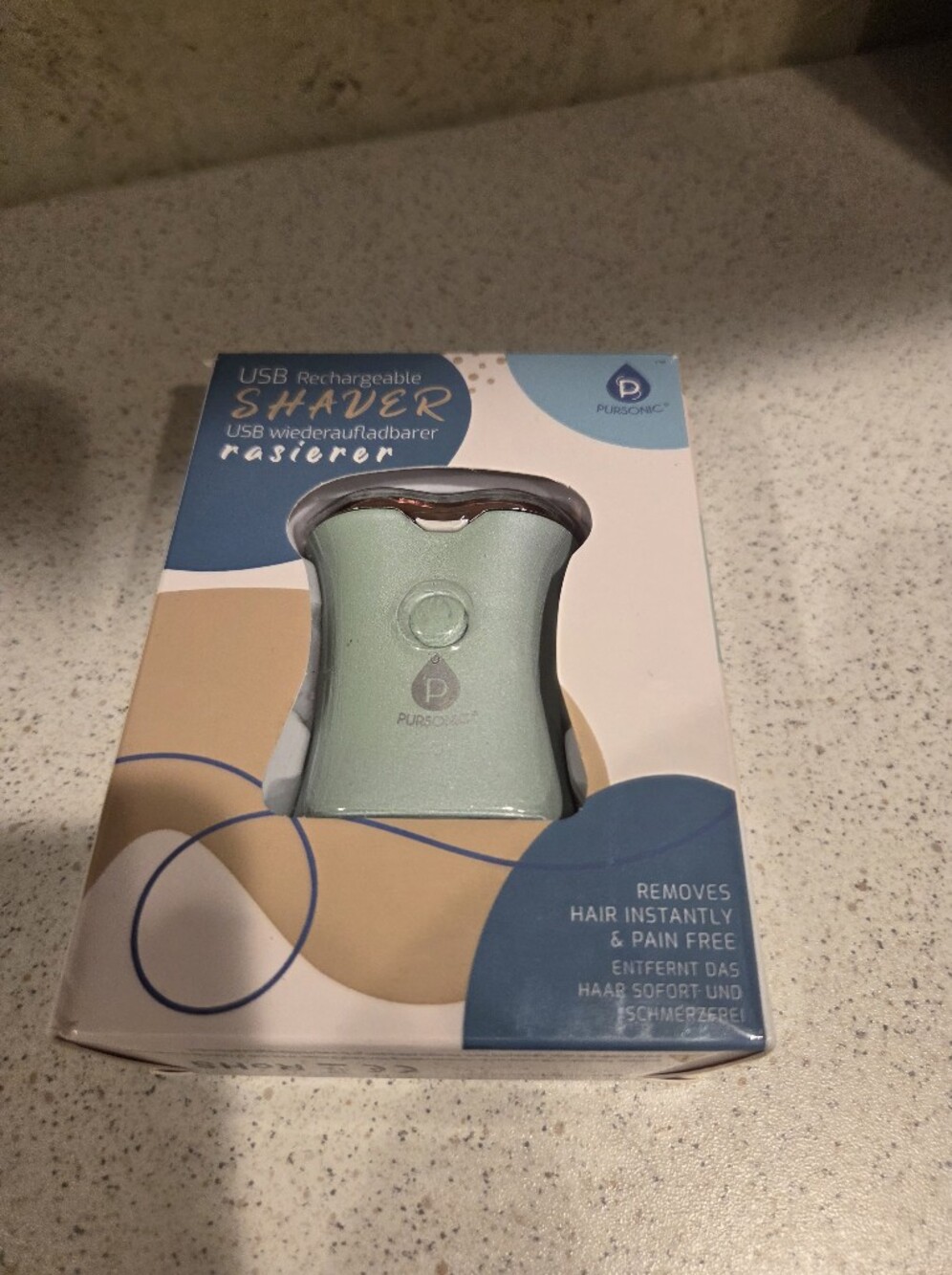 Purscare USB Rechargeable Mint Hair Remover